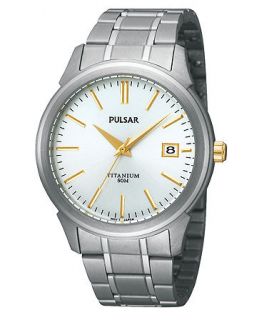 Pulsar Watch, Mens Titanium Bracelet PXH919   All Watches   Jewelry