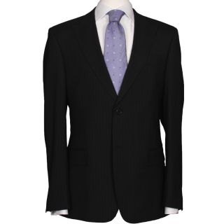 Metamoda Black Pinstripe Italian Mens Suit $1295