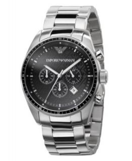 Emporio Armani Watch, Mens Chronograph Stainless Steel Bracelet   All
