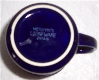Mervyns Cobalt Blue Stoneware Ceramic Coffee Mug Japan