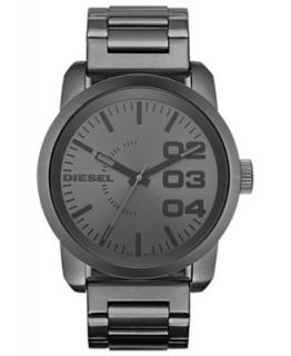 Diesel Watch, Gunmetal Ion Plated Stainless Steel Bracelet 46mm DZ1558