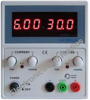 dual digital red led display meters voltage 0 to 30 volts current 0