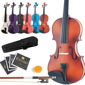 Mendini Violin All Sizes Book DVD Case Bow Shoulderrest