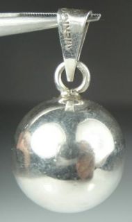 STERLING SILVER 925 HARMONY BALL BELL CHARM PENDANT MEXICO 21MM LARGE