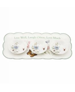 Lenox Dinnerware, Butterfly Meadow Sentiment Hors doeuvres Tray with