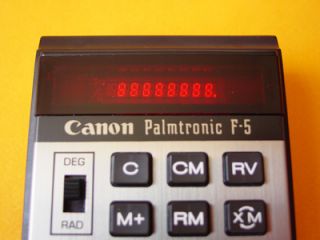 VINTAGE 70S CALCULATOR COLLECTION   Canon Palmtronic F 5   RARE AND