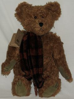Boyds Bears Monroe J Bearington 16 inches Mohair Bear New in Box w Tag