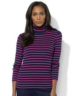 Lauren Ralph Lauren Sweater, Long Sleeve Ribbed Striped Turtleneck