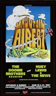 Doobie Brothers Huey Lewis Mountain Aire 1987 Poster