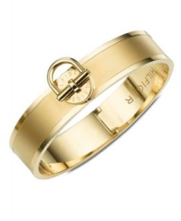 Tommy Hilfiger Bracelet, 14k Gold Plated Stainless Steel Lock Bangle