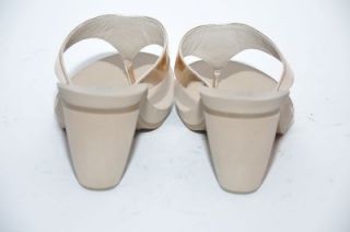 New Michael Kors Warren Gold Wedge Sculpted Heel Thong Sandal Shoes