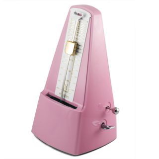 Wind Up Mechanical Pyramid Shape Metronome in Pink mm Spink