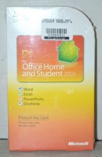 Microsoft Office Home Student 2010 Key Card 1pc 1USER