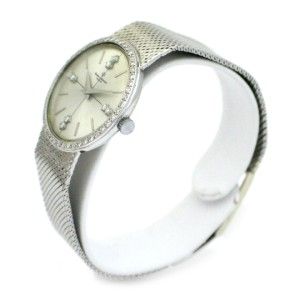 Vintage 14k White Gold Diamond Baume Mercier Dress Watch