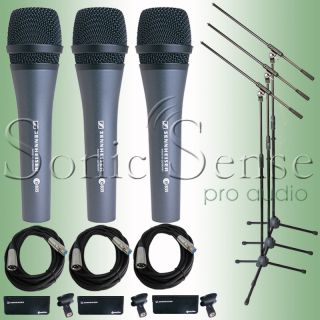 Dynamic Vocal Instrument Microphone Mic Stands Cables E 835 New