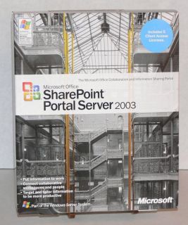 MS Office SharePoint Portal Server 2003 5 Cal H04 01010 New SEALED