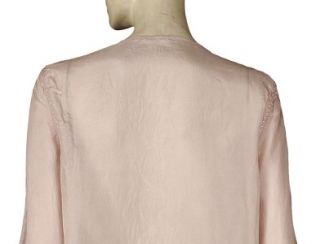 New $298 Day Birger Et Mikkelsen Embroidered Pink Silk Tunic Top s