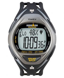 Timex Watch, Mens Race Trainer Black Resin Strap T5K446F5   All