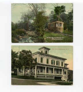 Middletown NY Postcards Elks Club Streetcar to Midway Park yj9392