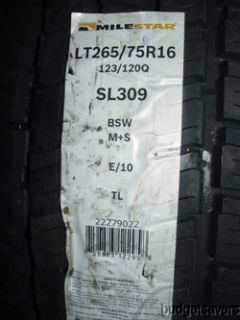New Milestar SL309 Tires LT265 75R16 123 120Q 22279022 265 75 16