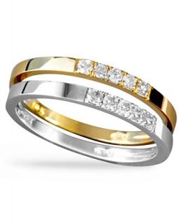 EFFY Collection Diamond Rings Set, 14k White Gold and 14k Rose Gold