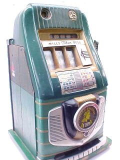 Antique Quarter Slot Machine Mills Token Bell 25 Cent