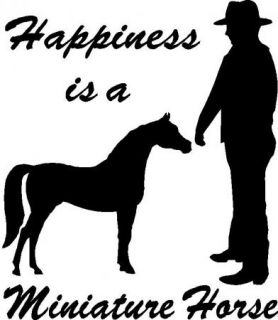 Happiness Is Miniature Mini Horse Sticker Decal