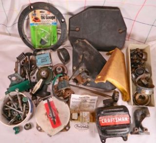 of Vintage Used Small Engine Lawn Mower String Trimmer Parts