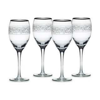 Mikasa Parchment Platinum Wine Glasses Set of 4