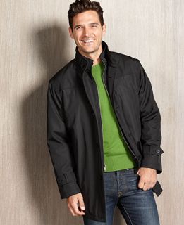 Calvin Klein Coat, Keagan Black Raincoat   Mens Coats & Jackets   