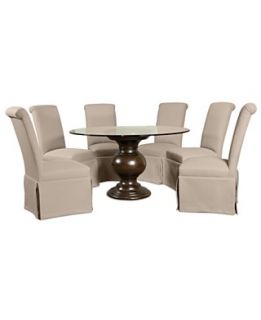 Andorra Dining Room Furniture, 7 Piece Set (60 Table and 6 Chairs)