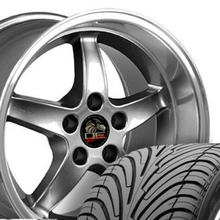 17 9 10 5 Gunmetal Cobra Wheels ZR Tires Rims Fit Mustang® GT 94 04