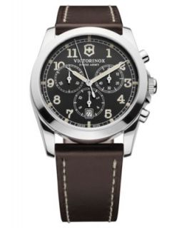 Victorinox Swiss Army Watch, Mens Infantry Chronograph Brown Leather