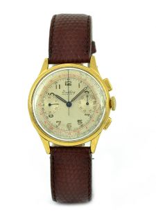 Premier Mens Vintage 1940 Chronograph Watch 760 Gold Plated