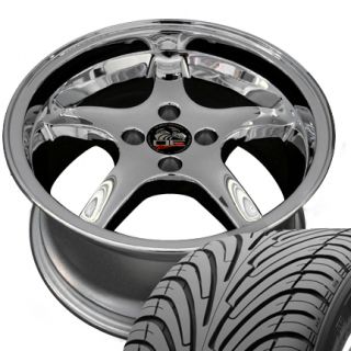 Cobra Style Chrome 4 Lug Deep Dish Wheels Rims Fit Mustang® GT