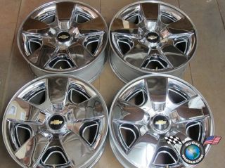 four 09 11 Chevy Tahoe Factory Chrome 20 Wheels OEM Rims Avalanche