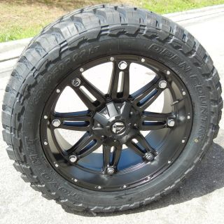 20 Black Fuel Hostage Wheels Toyo Open Country MT Chevy Silverado GMC