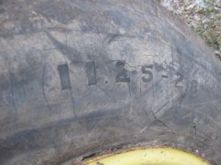 11 25 28 Goodyear Implement Tires w 9 Hole Rims Deere