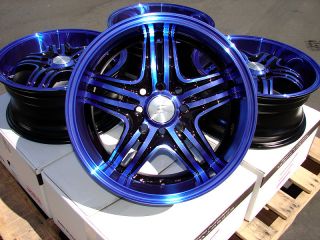 Blue 4 Lug Wheels Lancer Yaris Accord Civic Passat Jetta Rims