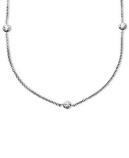 Arabella Sterling Silver Necklace, White Round Cut Swarovski Zirconia