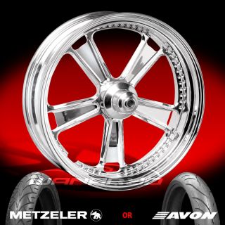 Performance Machine Judge Chrome Front Wheel and Tire for 2000 13
