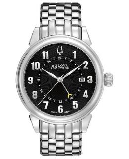 Bulova Accutron Watch, Mens Swiss Automatic Gemini Stainless Steel