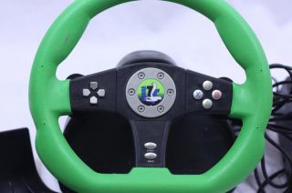 80 Pelican Performance Cobra TT Racing Wheel Green w Pedals for Xbox