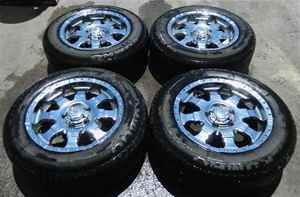 Ultra Motorsports 17 Chrome Wheels Rims Tires 5x114mm