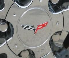 Corvette C6 Set Wheels Center Cap Emblems Flat Decals Free Shipping