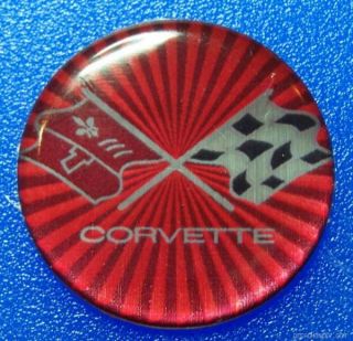 Red Corvette Wheels Rims Emblems Decals Stingray 67 68 69 70 71 72 75