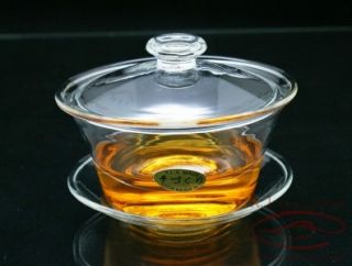 Large Clear Glass Gaiwan Saucer 250ml CSY