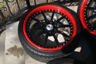 Cts V STS V asanti 20 AF 134 Black Red Wheels Tires