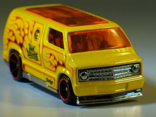 2008 Hot Wheels Custom 77 Dodge Van Yellow