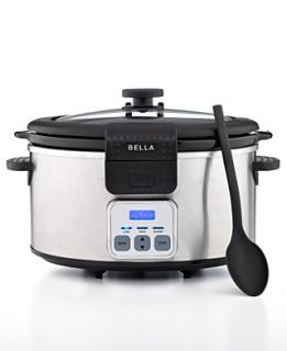 Bella 13722 Slow Cooker, 6 Qt. Stainless Steel Programmable with